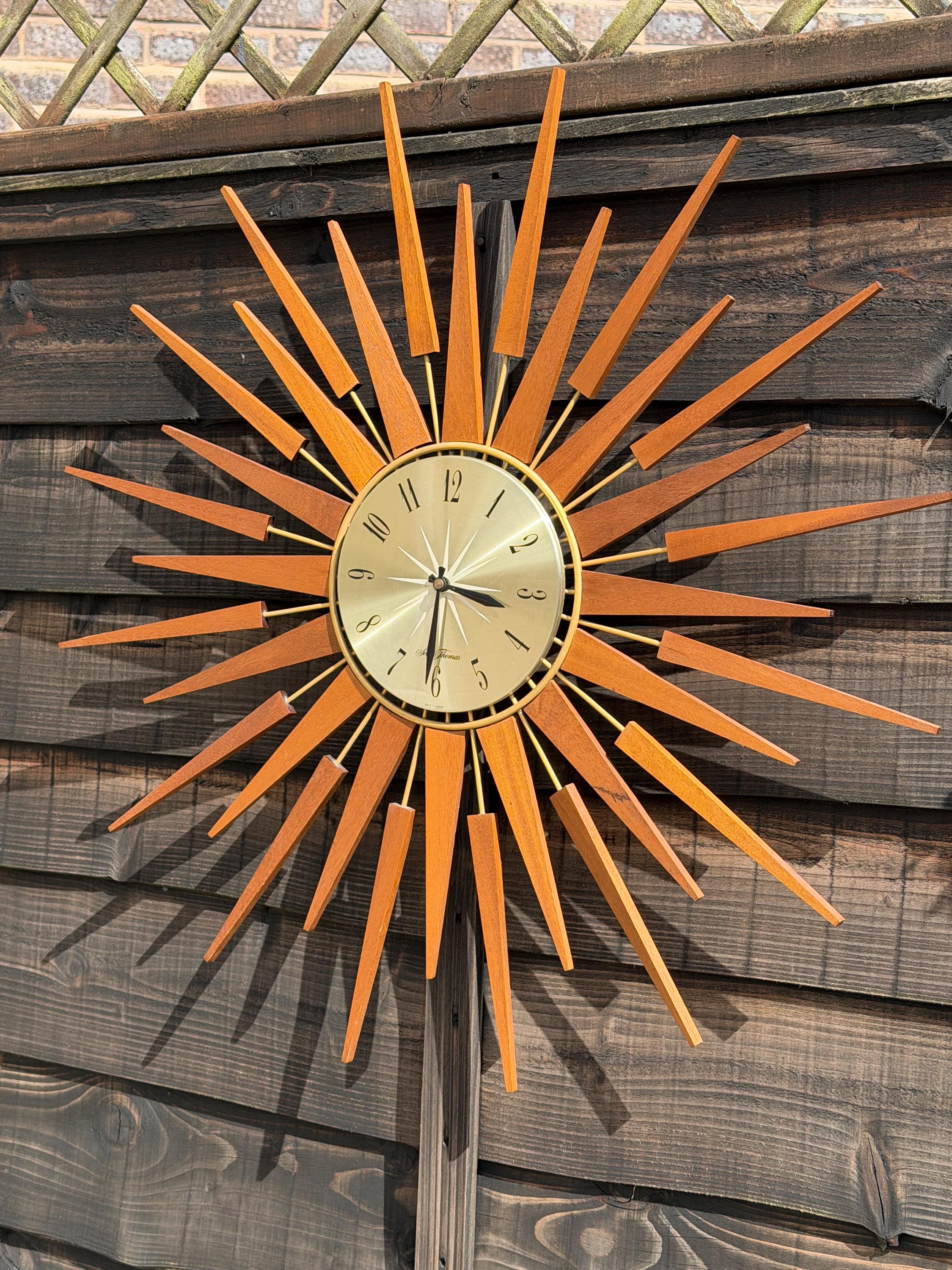 Seth Thomas Sunburst - Etsy