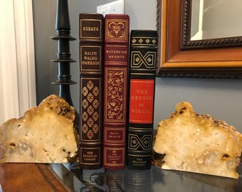 Agate Geode Bookends