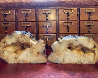 Crystal Geode Bookends