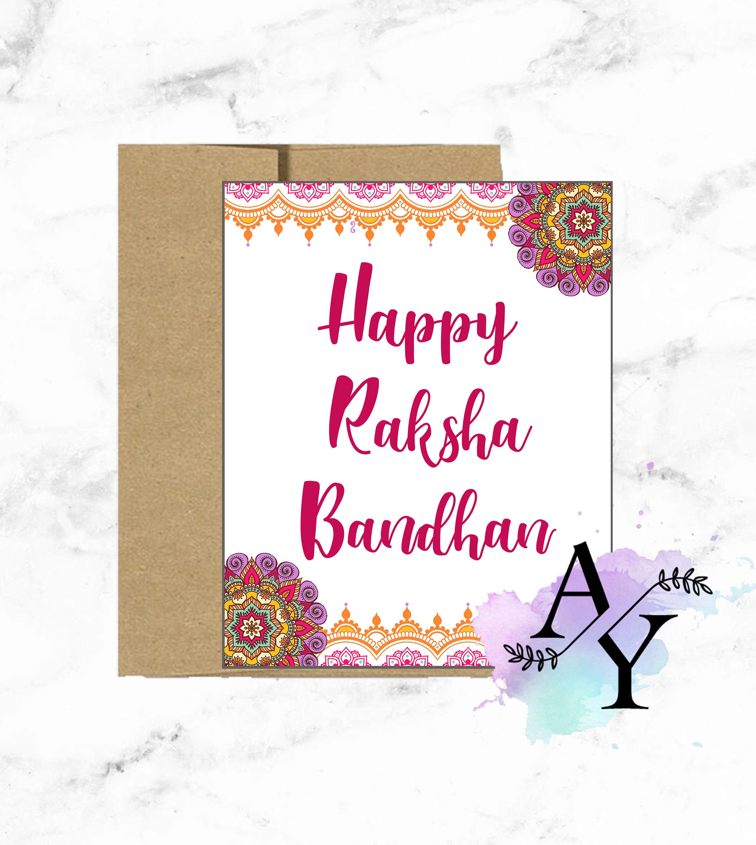 Printable Raksha Bandhan Card | Rakhi Printable Card| Big Brother Love Card | Bada Bhai Card ...