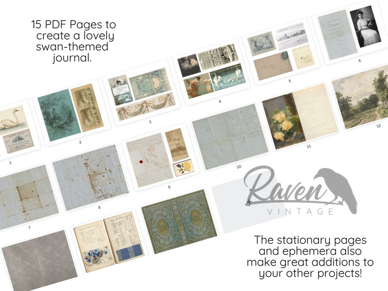 Swan Lake Junk Journal Printable - Etsy