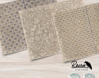 Attic Papers - 完璧なパティーナ - 1800年代初頭、印刷可能なジャンク