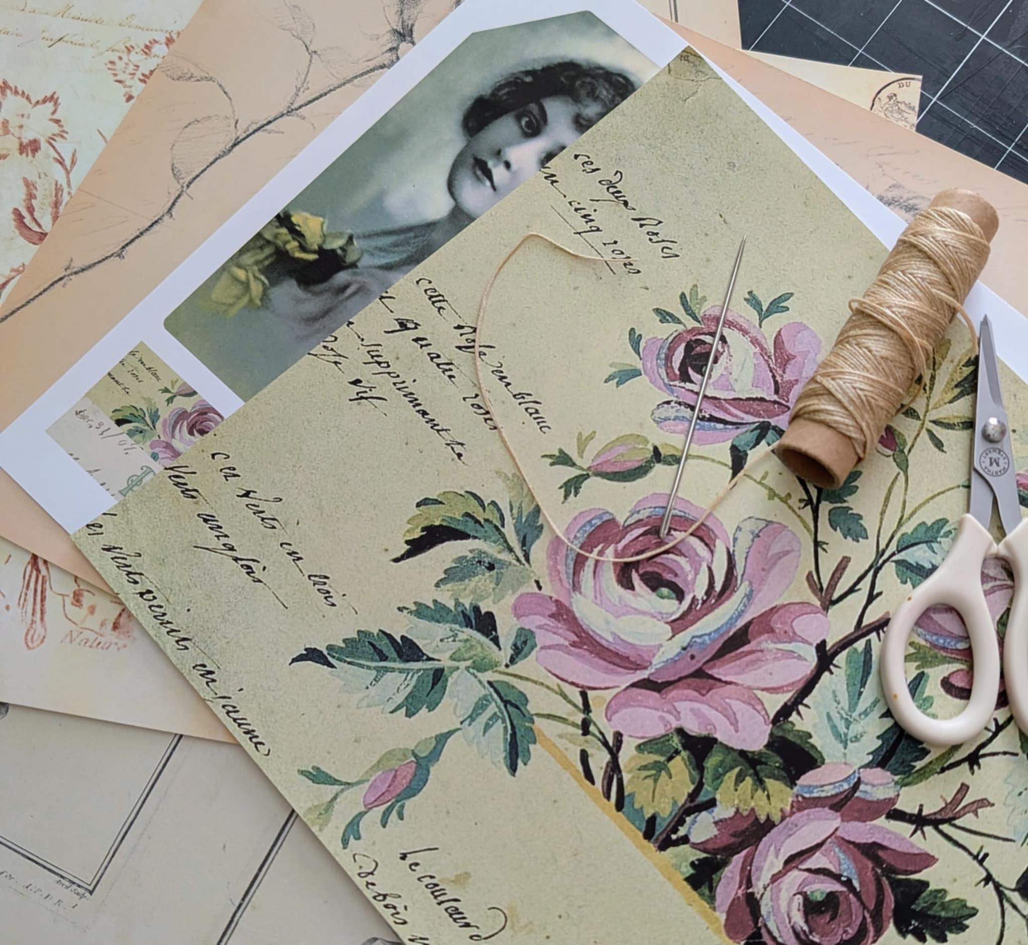 Teresa Printable Junk Journal Kit – Vintage Handwriting, Antique Papers ...