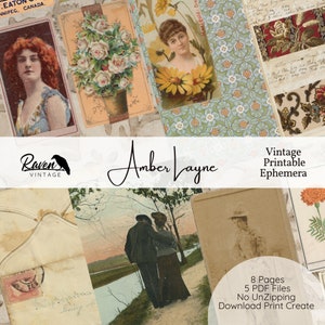 Amber Layne - lot d'éphémères vintage, esthétique intemporelle, couleurs naturelles, automne, belles femmes, robes, tons de bijoux