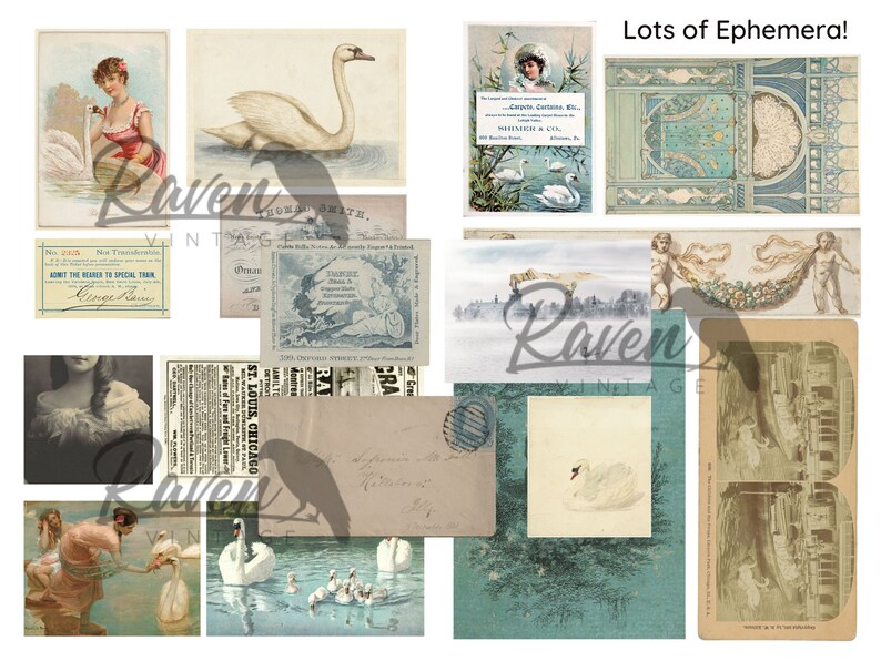 Swan Lake Junk Journal Printable - Etsy