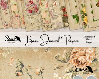 Basic Journal Pages – Steely Blue: Vintage Junk Journal Printable Kit ...
