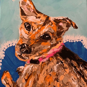 Pet Portrait Custom and Personalized. Pet Dog Wall Art Whimsical Colorful Unique Acrylic pet memorial art mother gift for her cat dog lovers