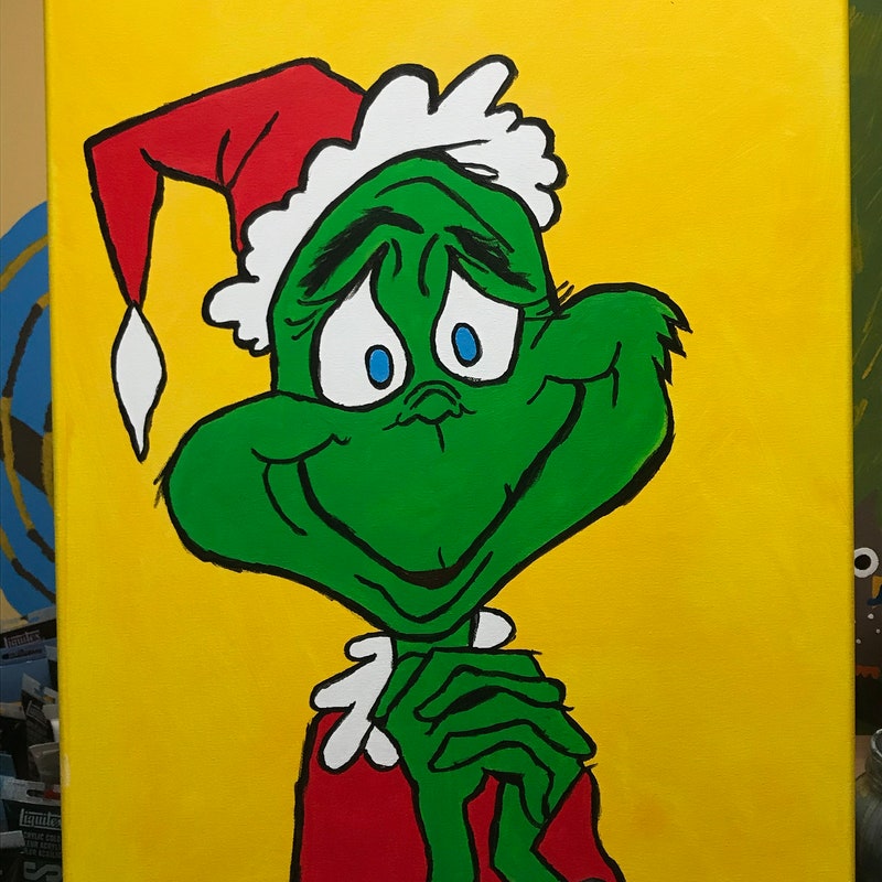 Grinch Painting Etsy