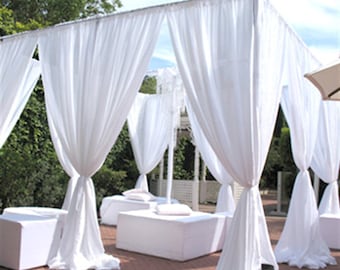 White Chiffon Drapes Panels For Wedding Events Decor Backdrop Draping Curtains White Chiffon Drapes Panels For Wedding Events Decor Backdrop Draping Curtains