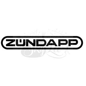 Puede incluir: Logotipo ZUNDAPP en blanco y negro, con la palabra "ZUNDAPP" en negrita, fuente sans-serif, dentro de un rectángulo redondeado. El diseño es limpio y minimalista, adecuado para branding o aplicaciones de producto.