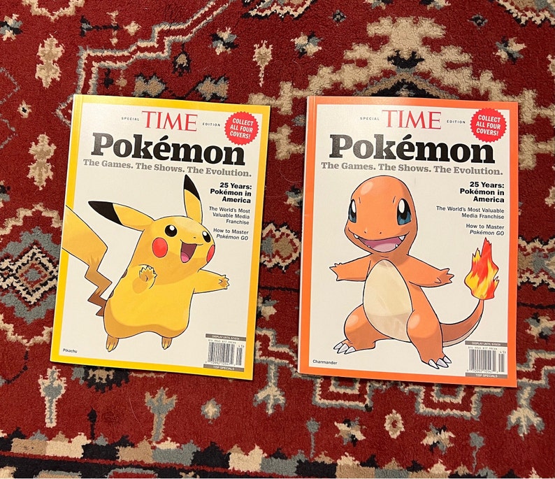 Pokémon Time Magazine Special Edition 2024 Complete 25th Anniversary Set, 4 Issues Collector's
