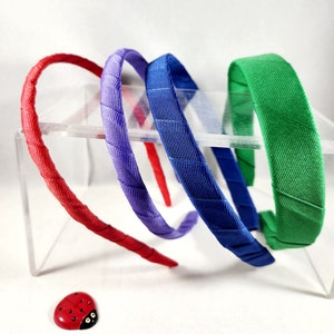 Ribbon Headbands Wrapped with Grosgrain Ribbon in Skinny, Narrow,  Medium and Wide Sizes