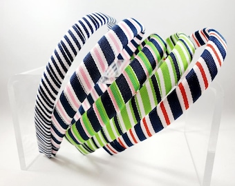 Navy Stripes Medium Headband Collection