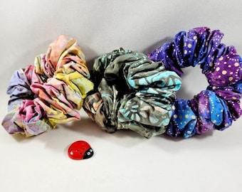 Batik Scrunchies in Rainbows of Color