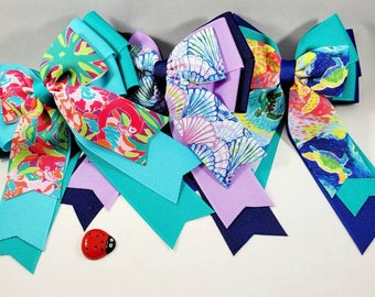 Tropical 3 Layer Bow with Streamers - Equestrian