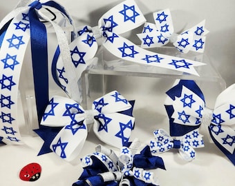 Hanukkah Hair Bow & Ponytail Streamer Collection