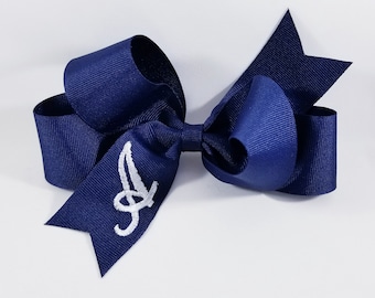 Embroidered Large Initial Bow