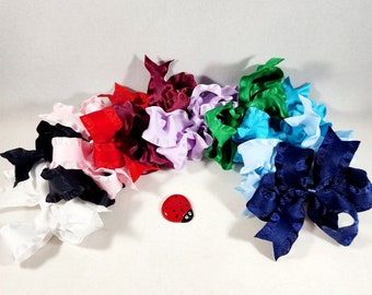 Ruffle Ribbon Boutique Bow Small