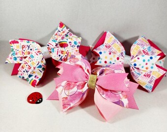 Birthday & Balloons Layered Bows