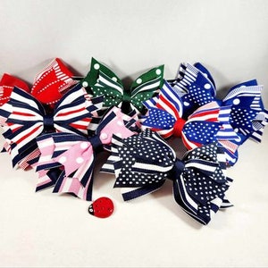 Layered Bows in School Colors