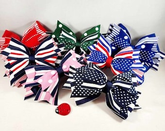 Layered Bows in School Colors