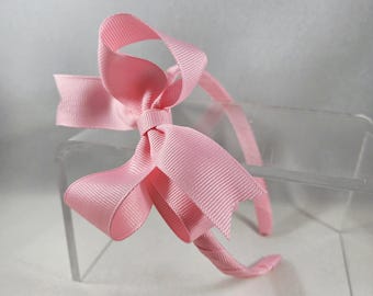 Small Bow Headband with Grosgrain Ribbon