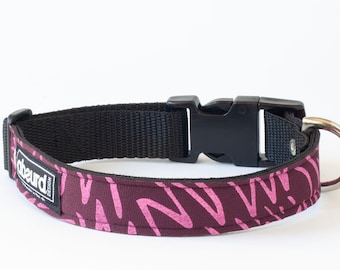 Lightweight Dog Collar | Water Resistant Upcycled Wetsuits | Unique Colourful Patterns | Soft | Nebula | Absurd Design