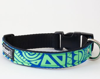 Waterproof Dog Collar | Unique Colourful Patterns | Upcycled Wetsuits | Seabreeze | Absurd Design