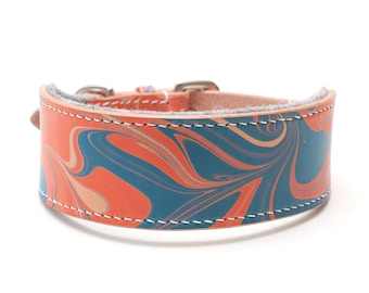 Luxury Leather Sighthound Collars, Greyhound/Whippet/Lurcher Collar, Stylish Dog Collar, Felt lining | Britannia