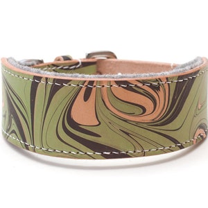 Leather Italian Greyhound Collar, Unique Hound Collar, Whippet Lurcher, Leather Wide Dog Collar | Sleepyhead
