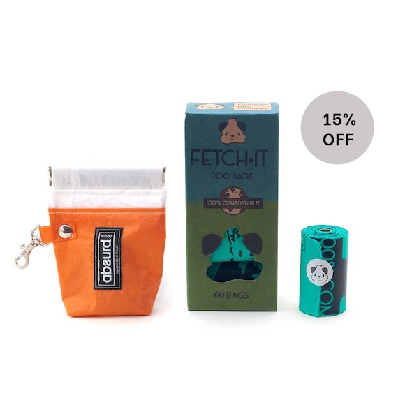 Upcycled Dog Poop Bag Holder 60 Compostable Poo Bags Save 15 on Gift Set Dog Treat Pouch Puppy Accessories New Dog Gift Etsy UK