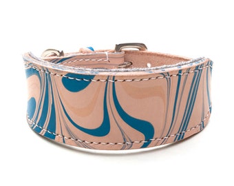 Luxury Leather Sighthound Collars, Greyhound/Whippet/Lurcher Collar, Stylish Dog Collar, Felt lining | Siren