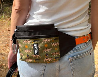 Handcrafted Bum Bag | Dog Walking and Dog Training Bag | Washable Treat Pocket + Zip Pocket