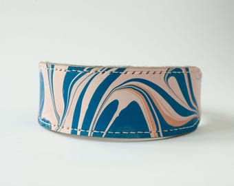 Unique Leather Dog Collar | Handmade Designer Sighthound Collar for Whippet, Italian Greyhound & Lurcher | Custom Made Gift – Siren