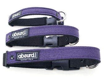 Purple Neoprene Dog Collar: Waterproof Beach Collar, Handmade