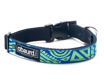 Waterproof Dog Collar | Unique Colourful Patterns | Upcycled Wetsuits | Seabreeze | Absurd Design