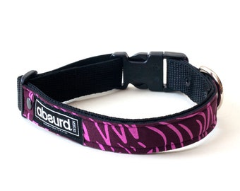 Lightweight Dog Collar | Water Resistant Upcycled Wetsuits | Unique Colourful Patterns | Soft | Nebula | Absurd Design