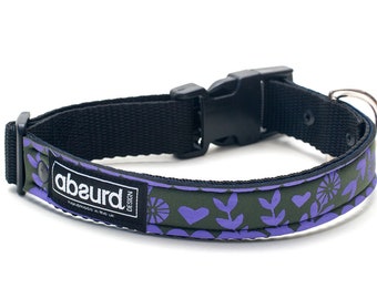 Waterproof Dog Collar | Unique Colourful Patterns | Upcycled Wetsuits | Wildflower | Absurd Design