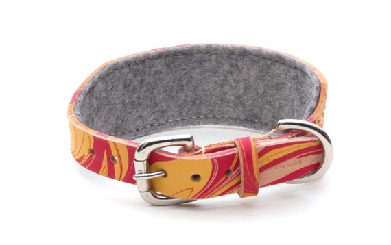 handmade leather whippet collars