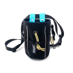 Leckerlibeutel für Hunde | Hunde Wandertasche | Trainingshilfe | Schwarz | Kordelzug | Abwegiges Design
