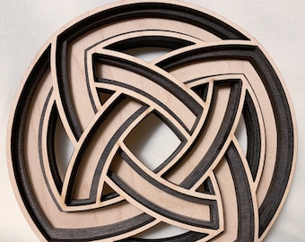 Celtic knot/Irish Knot/Celtic Circle/Celtic Wall Art/Celtic Decor/Celtic gift/Maple wood/Love knot/Celtic Art/for desk/Celtic Symbol/Irish