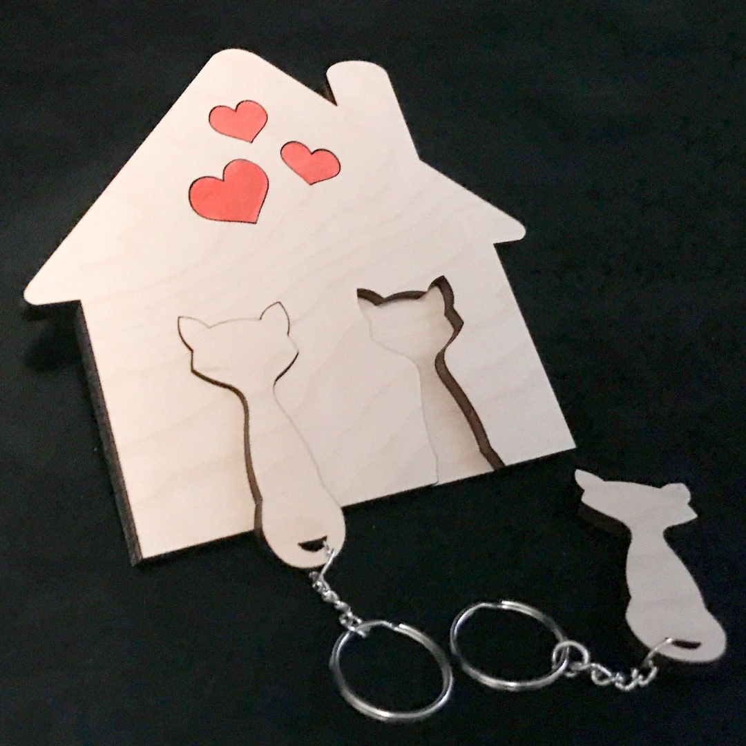 Key Holder for Wall/key Hanger for Wall/key Hook/cat Lover/2 Etsy