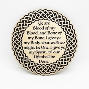 Outlander Sign/Outlander gift/Celtic Blood vow/Outlander vow/Scotland/Jamie Fraser/handmade decor/Wall art/Wall decor/highland