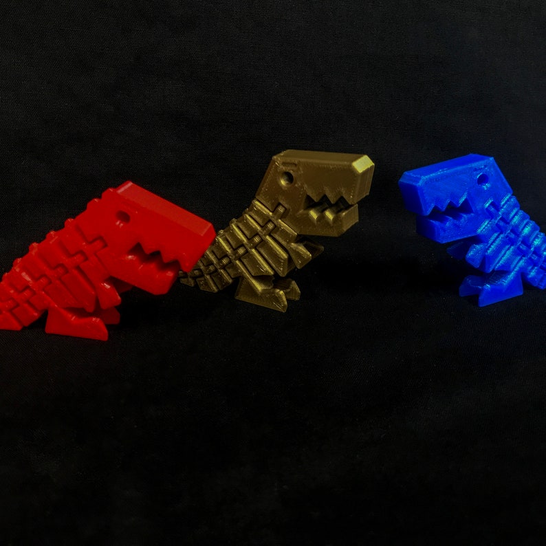 Dinosaur Toy/dino keychain/t-rex/t rex/trex/fidget toy/Birthday Gift/Kid/Gift for Boy/Jurassic Trex/T-rex Party Gift/t-rex toy/party favor image 2