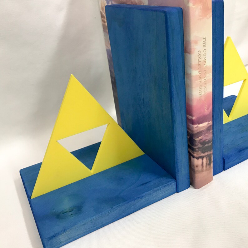 Bookends/Zelda/video game decor/Triforce/Legend of Zelda/children bookends/Link/video game/book ends/nursery decor/book shelf/gift for kids image 4