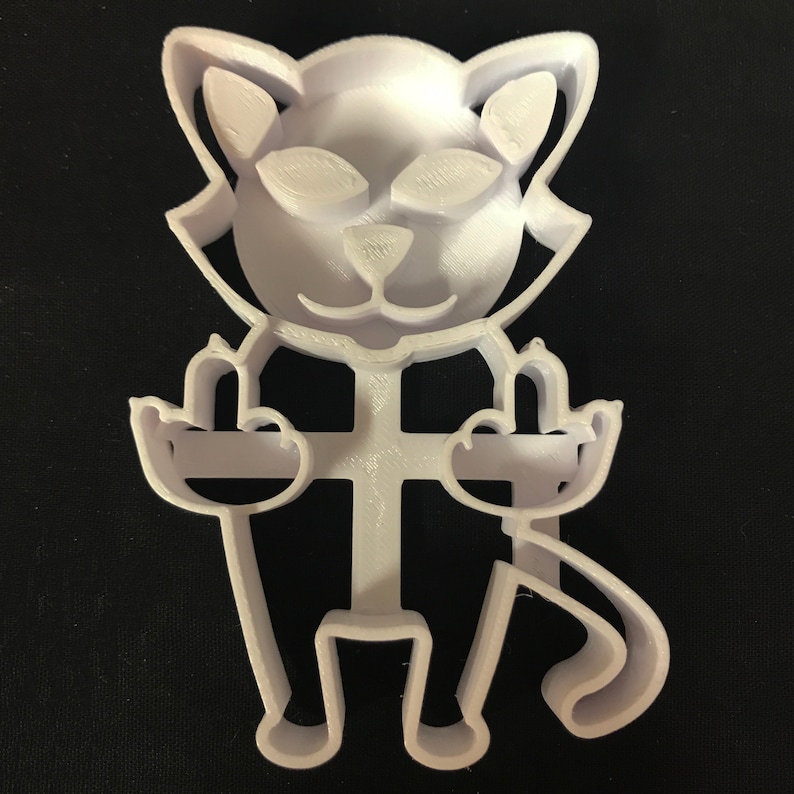 Cat with middle finger cookie cutter dlx/adult humor