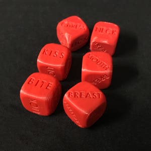 Naughty Dice/adult dice/for girlfriend/boyfriend/husband/wife/date night/love dice/dice game/sexy dice/valentine's day gift for him/for her image 2