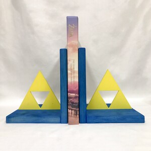 Bookends/Zelda/video game decor/Triforce/Legend of Zelda/children bookends/Link/video game/book ends/nursery decor/book shelf/gift for kids image 3