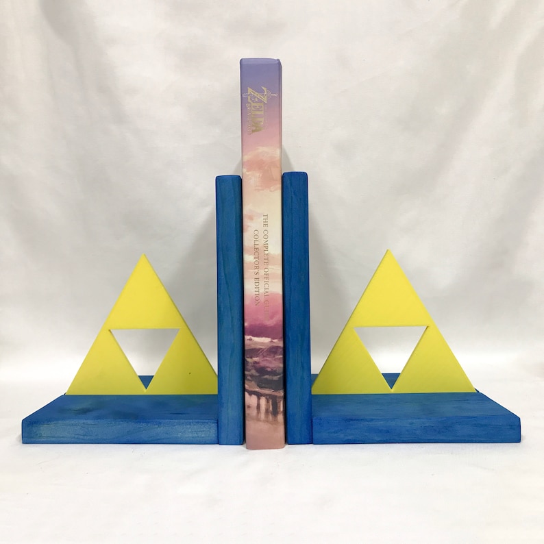 Bookends/Zelda/video game decor/Triforce/Legend of Etsy
