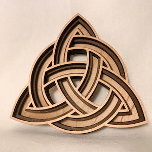 Celtic knot /Trinity Knot/Triquetra/wall art/Charmed/Celtic gift/Maple wood/Love knot/Celtic Art/for wall/handmade decor/Celtic Symbol/Irish